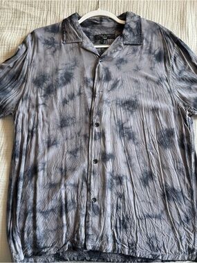 rag & bone Tie-Dye Button Down Short Sleeve Polo